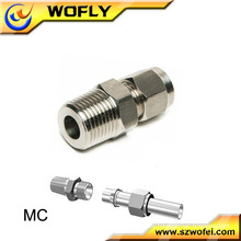 Nitrógeno Propano gas ss conector macho 1/2 &quot;npt hembra x 1/2&quot; npt hembra